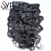 Best Brazilian Body Wave Virgin Remy Natural Human Hair Clip in Extensions 7pcs/set 120g