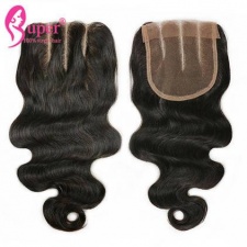 Top Lace Closure 5x5 Brazilian Malaysian Peruvian Body Wave Virgin Human Hair Closures Bleached Knots 3 Way Middle Free Part