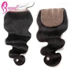 Silk Base Top Closure 4x4 Body Wave Virgin Human Hair Closures Bleached Knots Free Middle Three Part