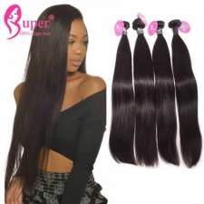 Unprocessed Best Burmese Straight Human Virgin Remy Hair Weaveing Natural Black 3 or 4 Bundles