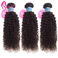 Brazilian Kinky Curly Weave Virgin Remy Human Hair Extensions 3 or 4 Bundle Deals Luxury Quality Natural Black Color Cabelo Humano