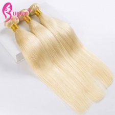 European 613 Blonde Virgin Hair Extensions 3 or 4 Bundles Straight Human Hair