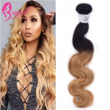 Ombre Hair Color 1b 27 Body Weave Bundles 100 Remy Human Hair Extensions