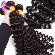 Tissage Cheveux Humain Malaysian Deep Wave 3 or 4 Bundles Luxury Virgin Remy Human Hair Extensions