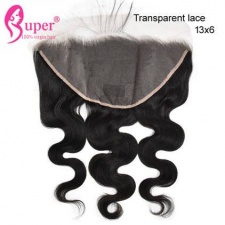 Transparent Lace Frontal Closure 13x6 Ear To Ear Pre Plucked Virgin Human Hair Body Wave
