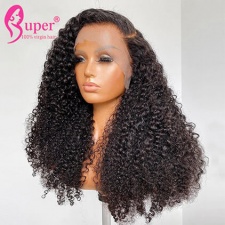 hd Lace Front Wig Kinky Curly Premium Black Human Hair Custom Wigs For Women