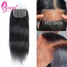 HD Lace Closure 4x4 Natural Straight Human Hair Invisiable Transparent Closures Beauty Supply Store