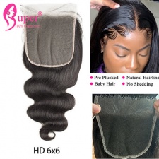 Melt 6x6 HD Lace Closure Human Hair For All Skin Tones Express Shipping