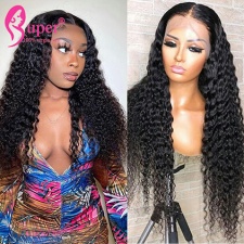 Invisible HD Melting Lace Front WIgs Curly Human Hair Wholesale Vendors 200 Density