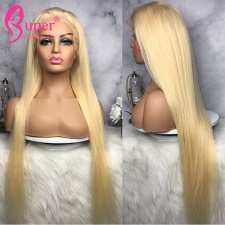 613 Blonde HD Lace Front Wig Human Hair Straight Outre Melted Perfect Hairline