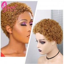 Cheap Pixie Cut Wig Short Bob Afro Kinky Curly Brazilian Human Hair Wigs Online