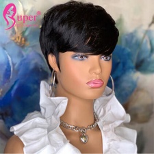 Short Straight Pixie Cut Wig Good Human Hair Cheap Wigs For Women