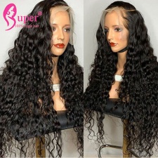 Transparent Lace Front Wigs 13x4 Good Quality Natural Black Human Hair For Black Women 180%