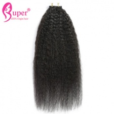 Kinky Straight Tape In Hair Extensions 100 Human Hair For Black Hair