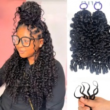 Crochet Hair Burmese Curly Human Hair Extension Invisible Miracle Knotless Reusable Braiding Hair For Black Women