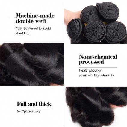 body wave hair weft