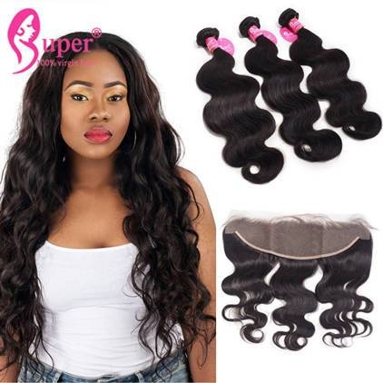 body wave hair with lace frontal