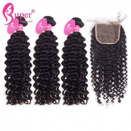 brazilian curly hair with lace closure