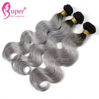 1b grey hair weave